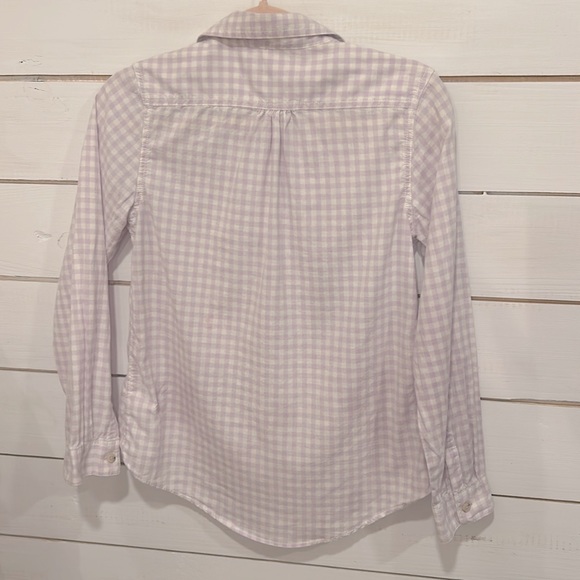 Cat and Jack Lavender Gingham Button up, Easter and Spring Wear, Boys 14-16 XL - Picture 2 of 4